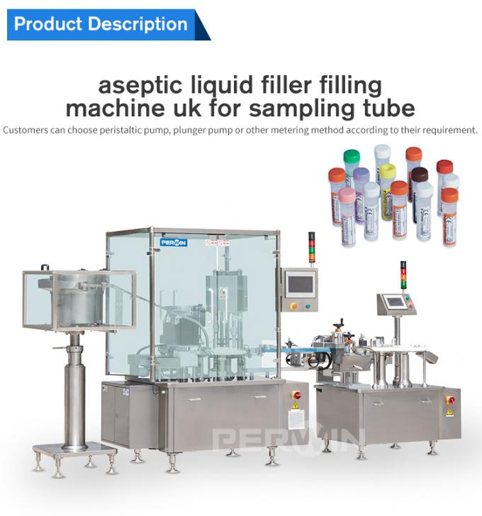 machine de remplissage liquide aseptique de remplisseur R-U pour le tube d'échantillonnage